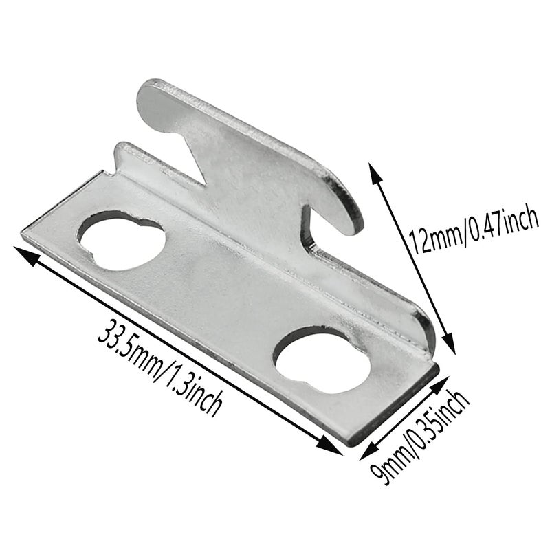 AXLIZER 2 Sets Curtain Rod Side Bracket Curtain Rod Ceiling Side Mounting Bracket with Screws Curtain Hook Accessories, Silver - Image 5